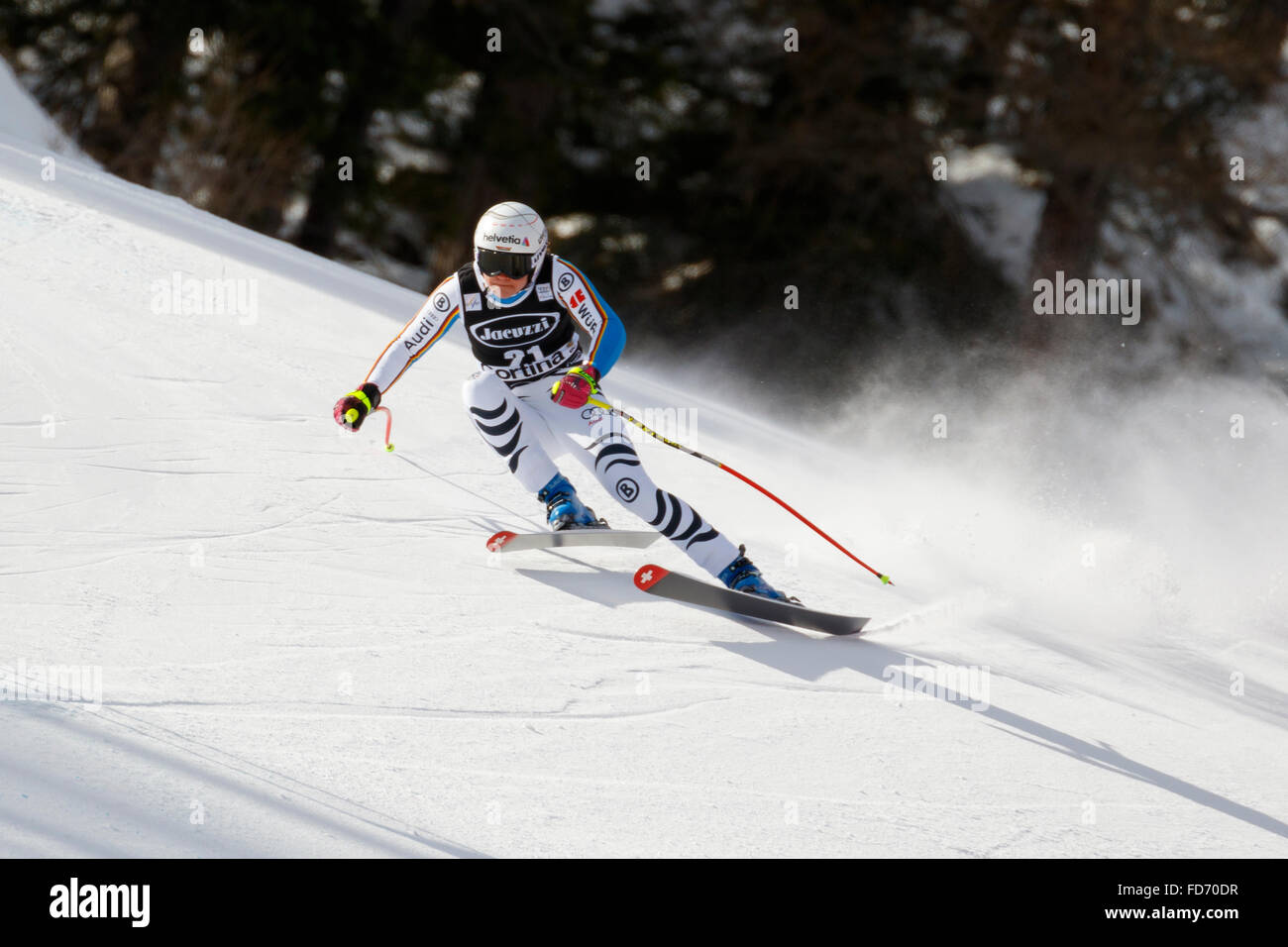 Cortina d ' Ampezzo, Italien 24. Januar 2016. REBENSBURG Viktoria(Ger) im Wettbewerb mit der Audi Fis Alpine Ski World Cup Women Stockfoto