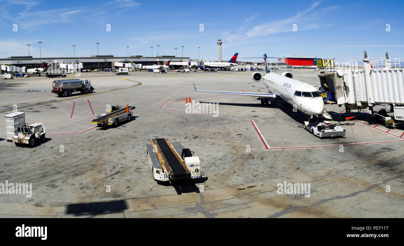 Szene aus Salt Lake City Flughafen, Salt Lake City, Utah Stockfoto