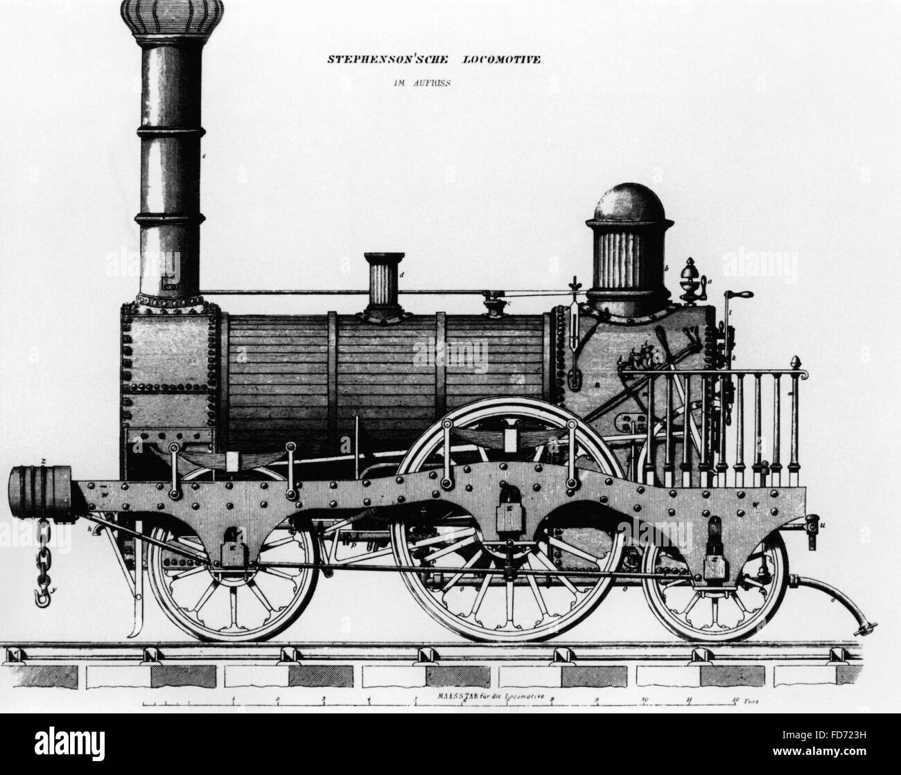 Ein Zug, um die 1810s Stockfoto