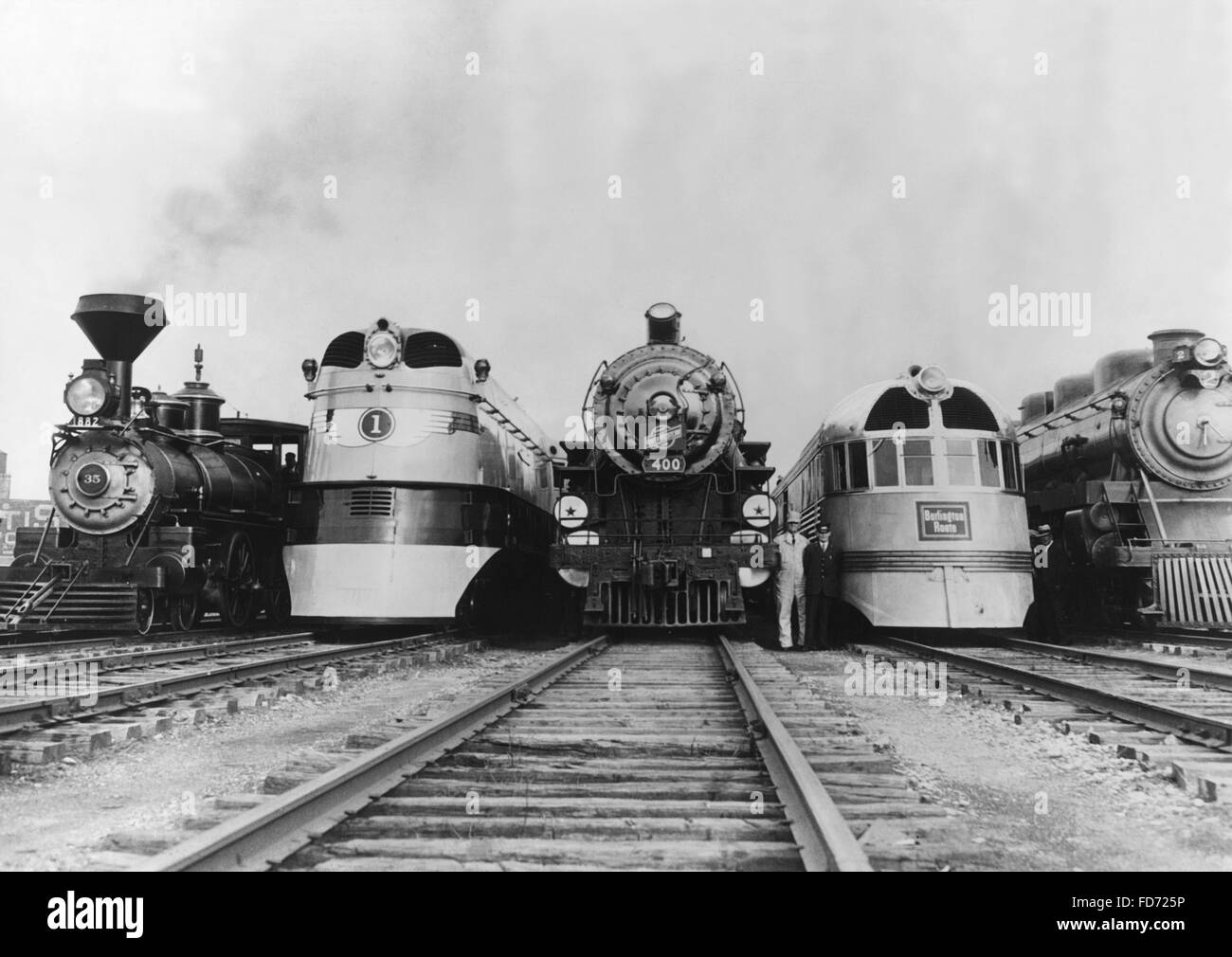 Lokomotiven, 1936 Stockfoto