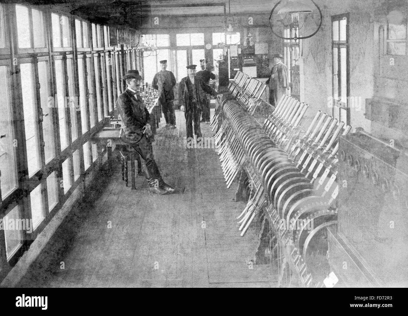 Bahnhof Stellwerks-, 1902 Stockfoto