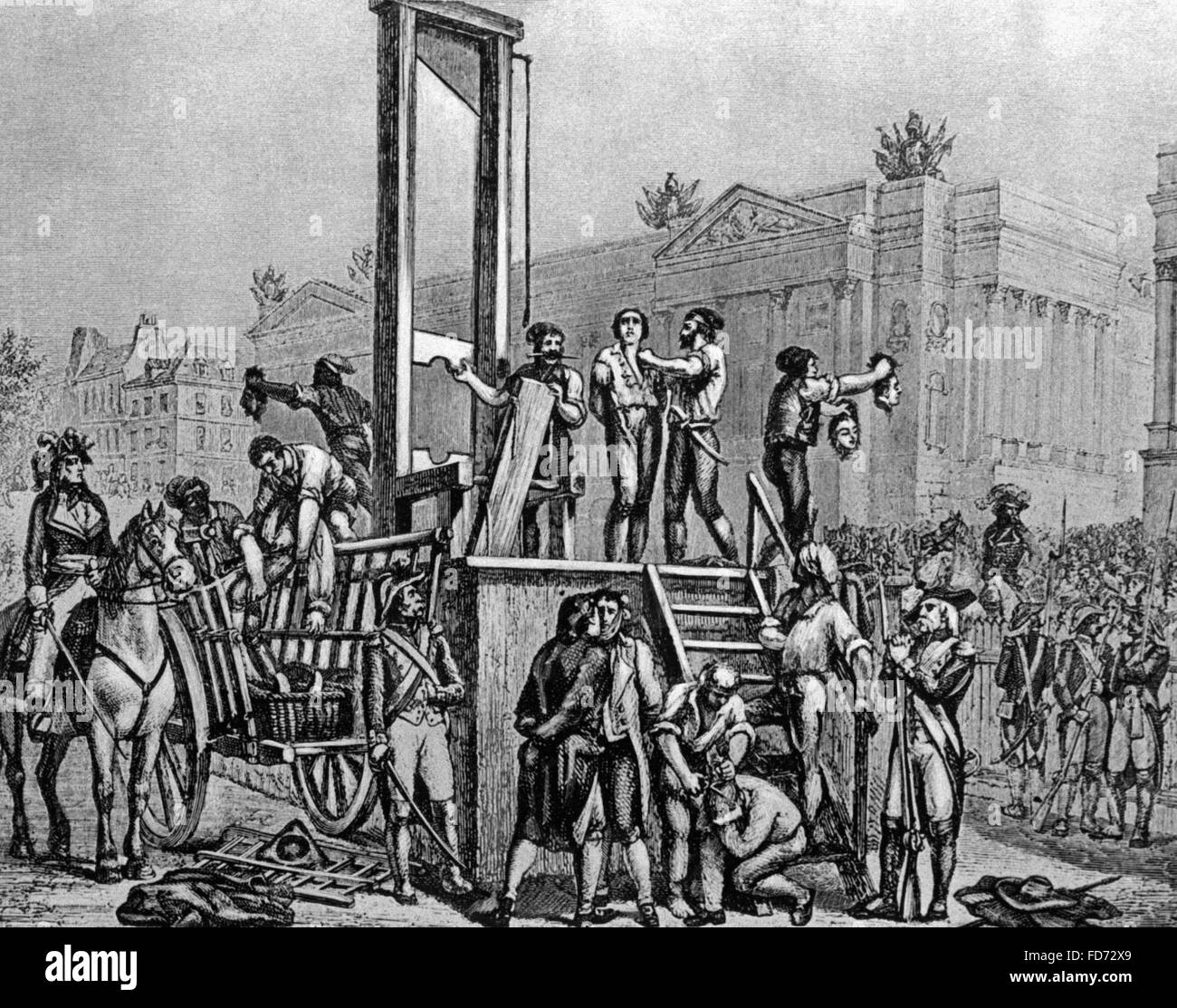 Durchführung von Robespierre, 1794 Stockfoto