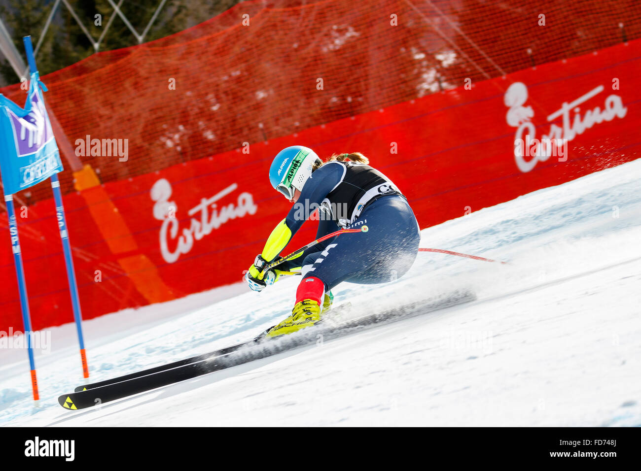 Cortina d ' Ampezzo, Italien 24. Januar 2016. STUFFER Verena (Ita) im Wettbewerb mit der Audi Fis Alpine Ski World Cup Women Super G Stockfoto