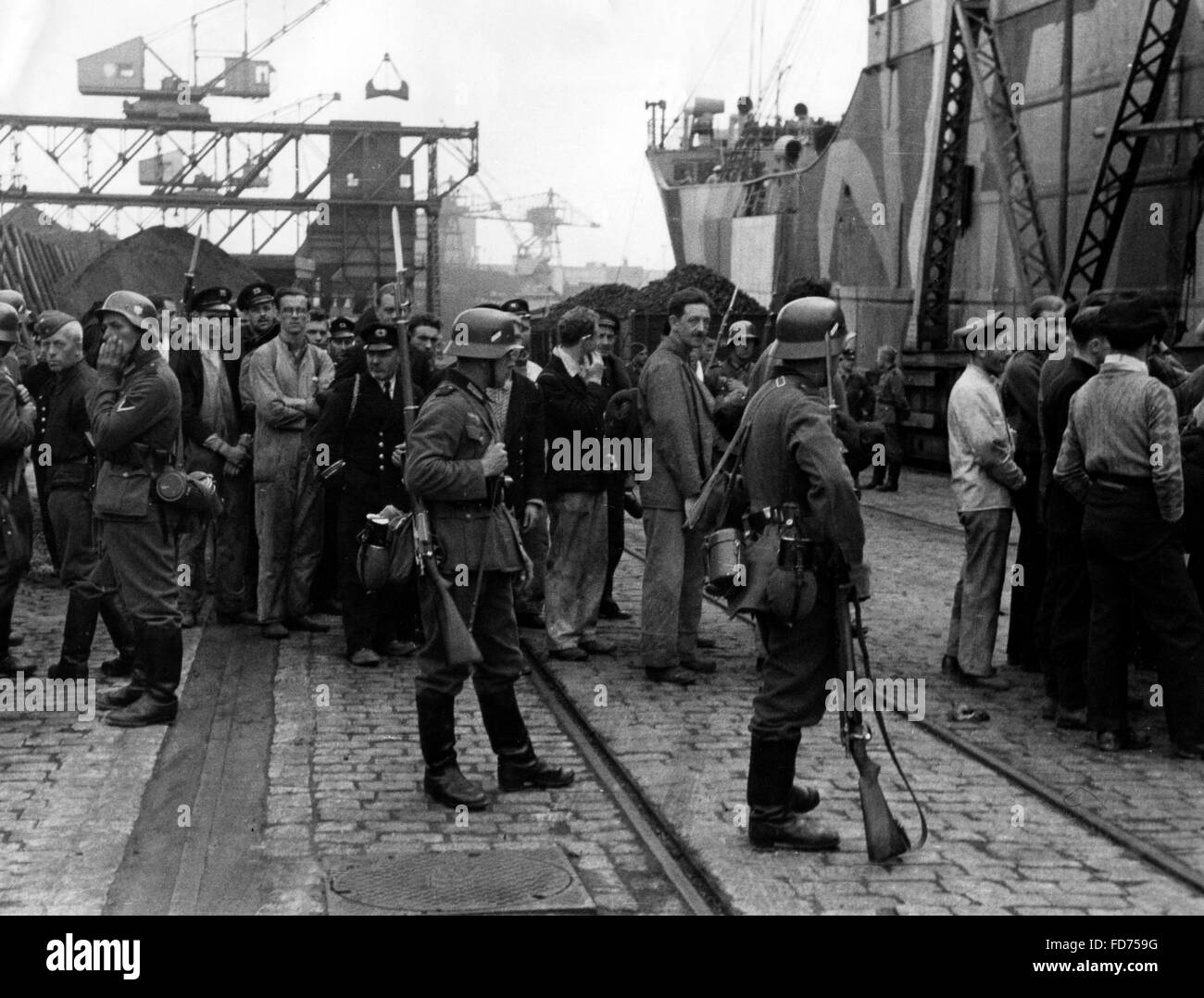 Gefangene der deutschen Truppen in Norwegen 1940 Stockfoto