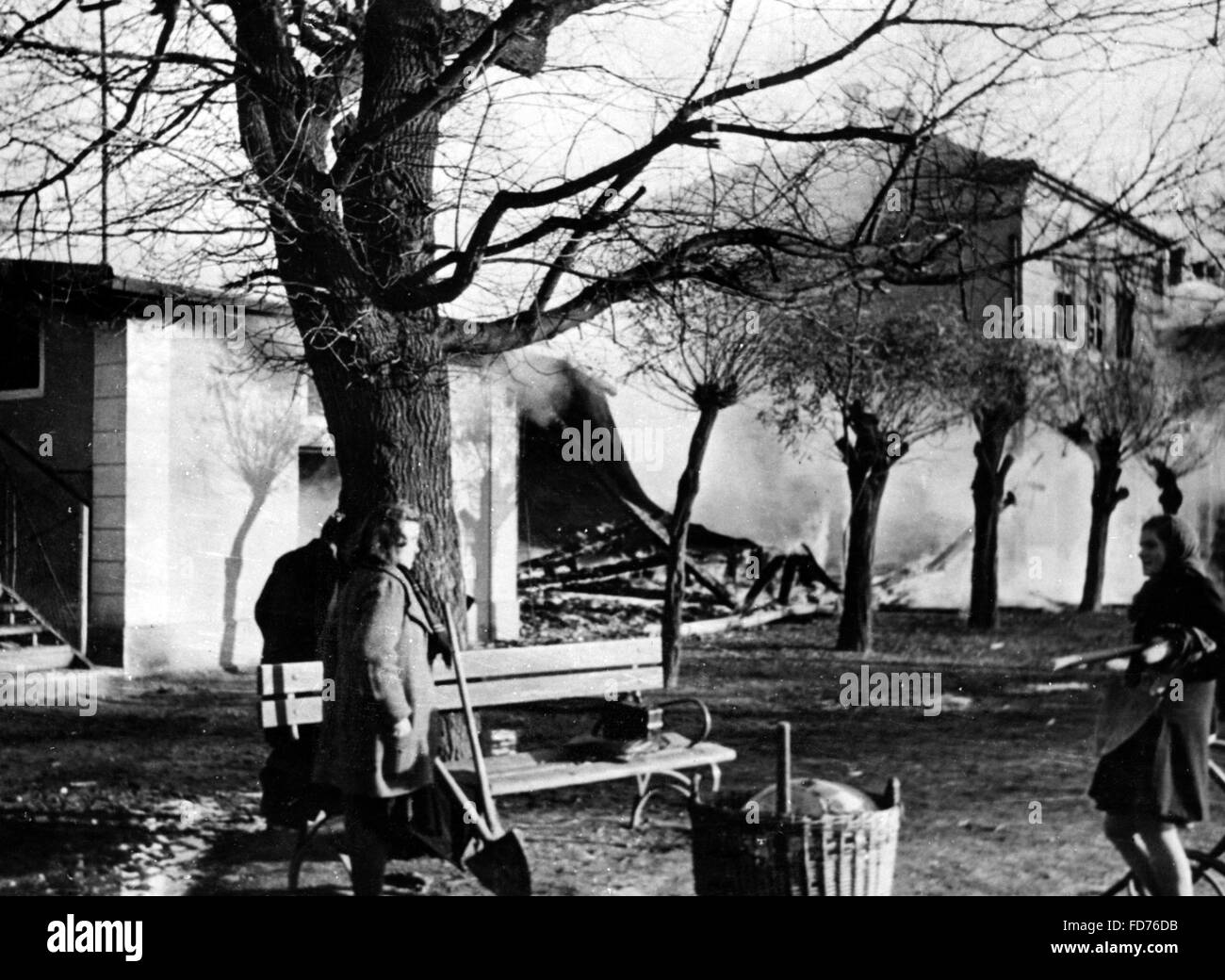 Ungarisches Dorf in der Nähe der Front, 1944 Stockfoto