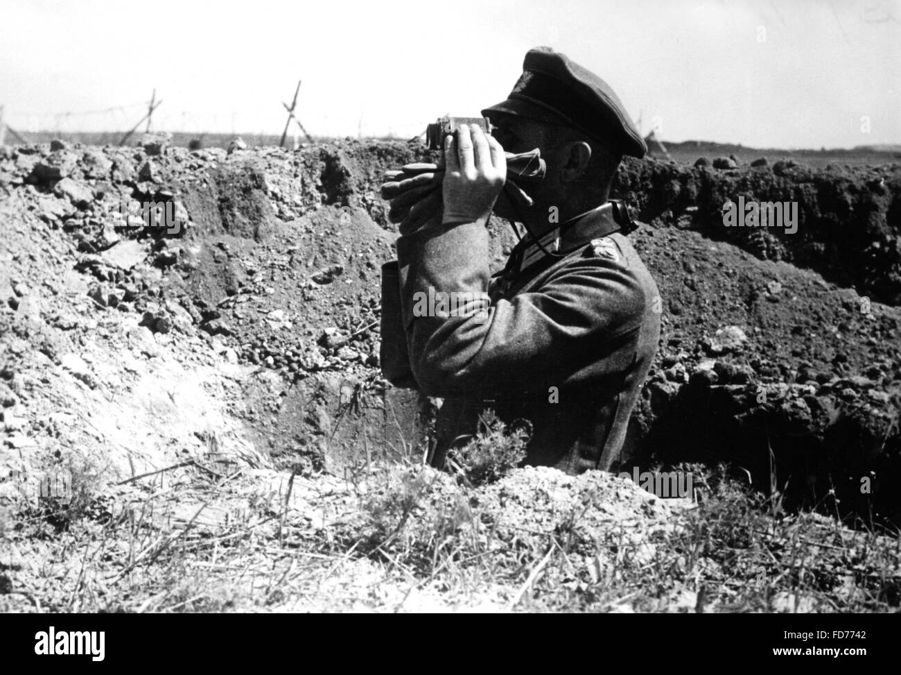 Deutscher Offizier an der Ostfront, 1942 Stockfoto