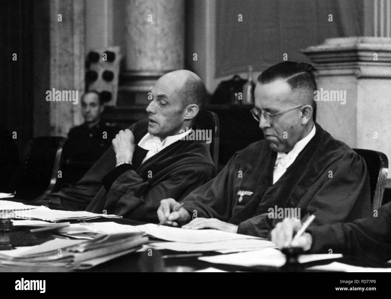 Prozess gegen Widerstandskämpfer des 20. Juli 1944 in Berlin, 1944 Stockfoto