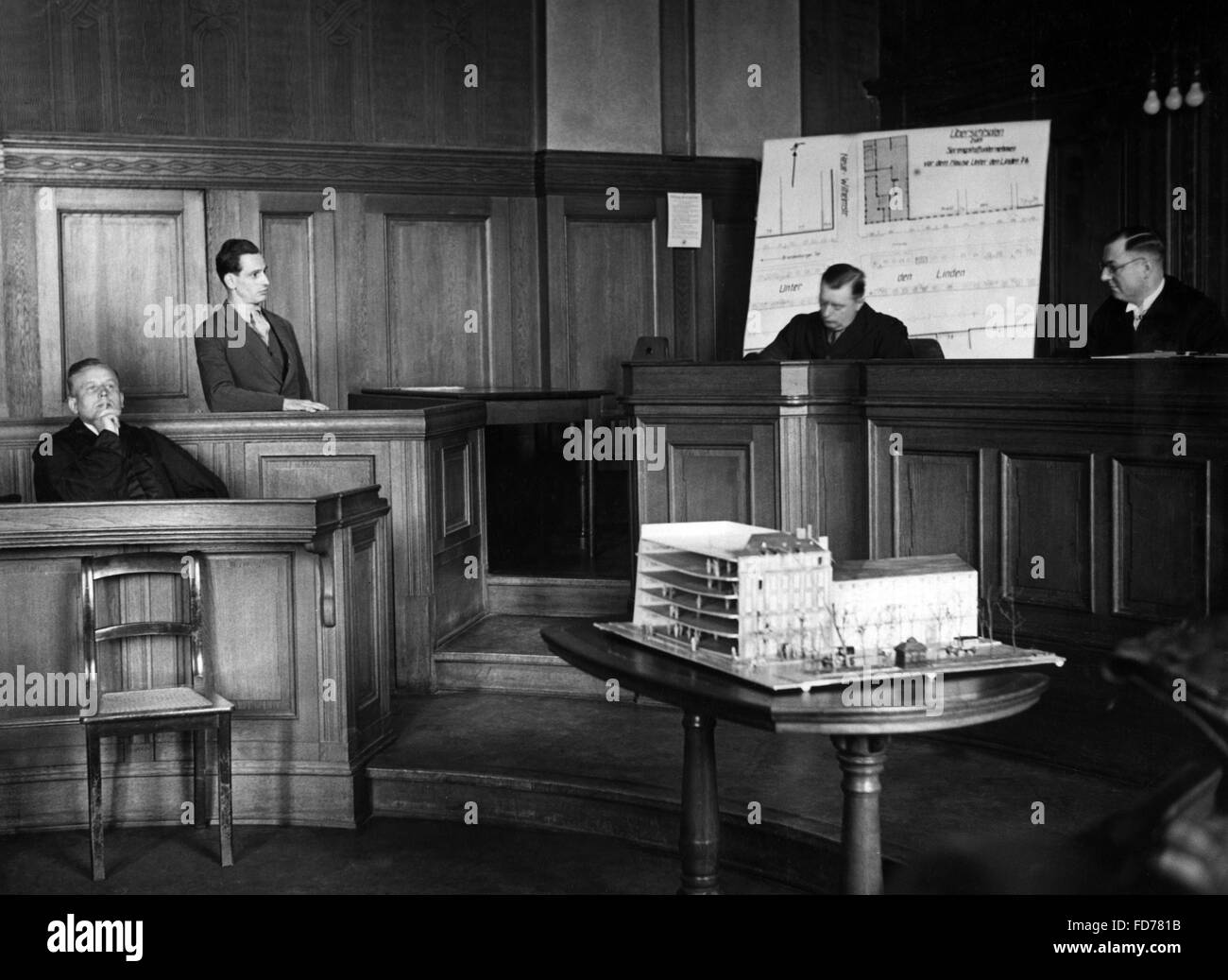 Prozess gegen Erwin Schulze in Berlin, 1934 Stockfoto