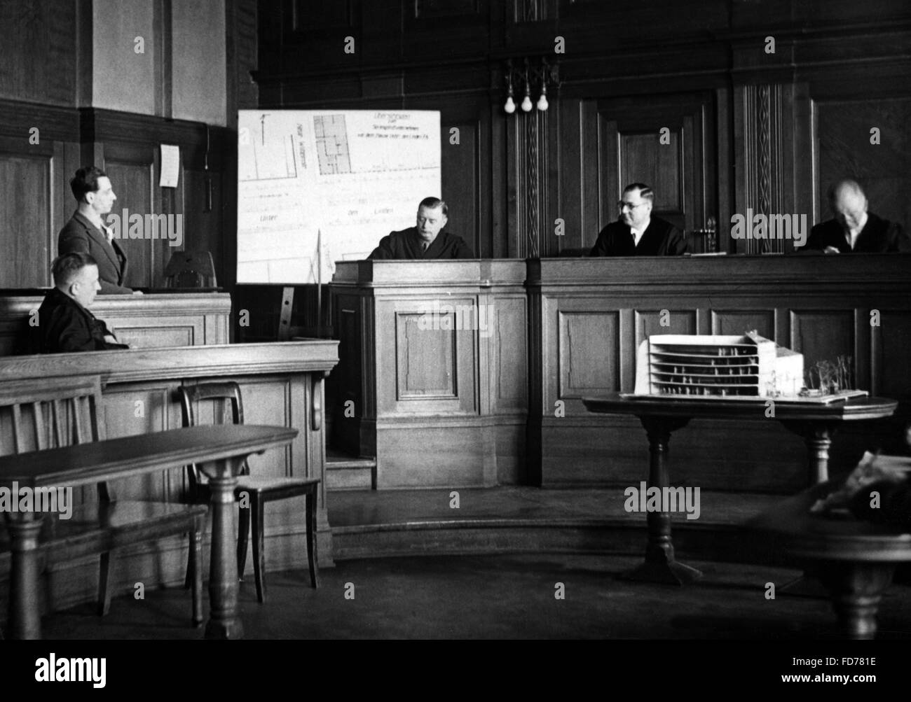 Prozess gegen Erwin Schulze in Berlin, 1934 Stockfoto
