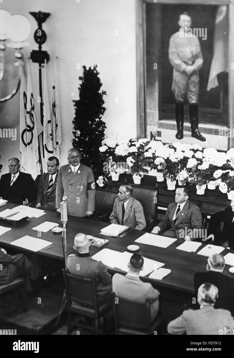 Konstituierende Sitzung der OK für die Olympischen Winterspiele 1940 Stockfoto