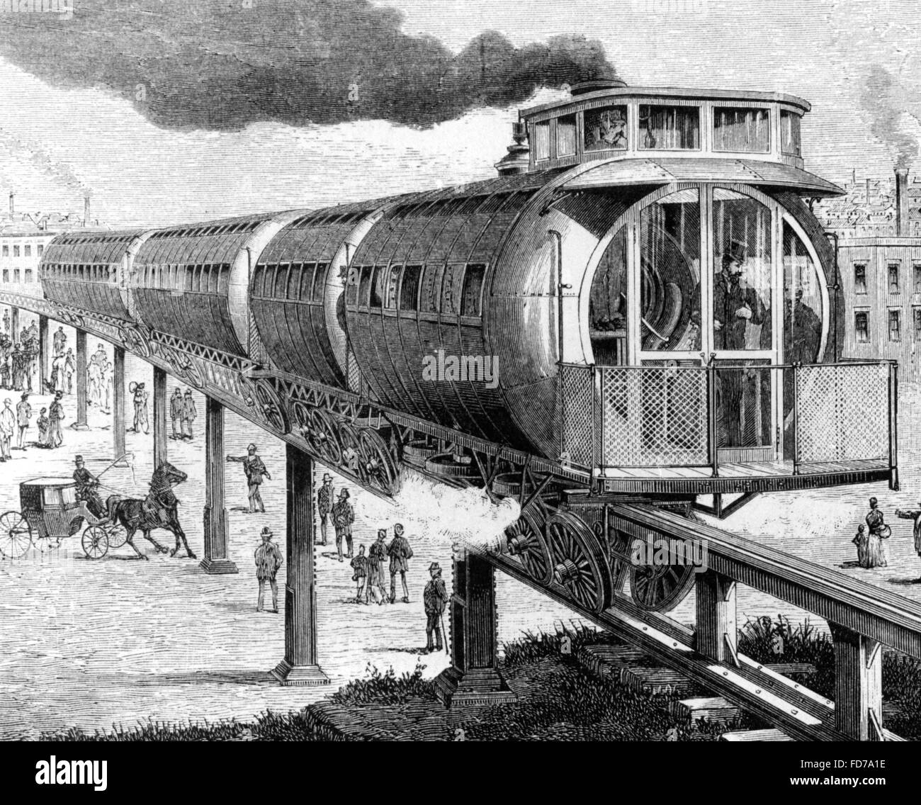 S-Bahn in den Vereinigten Staaten, 1880 Stockfoto