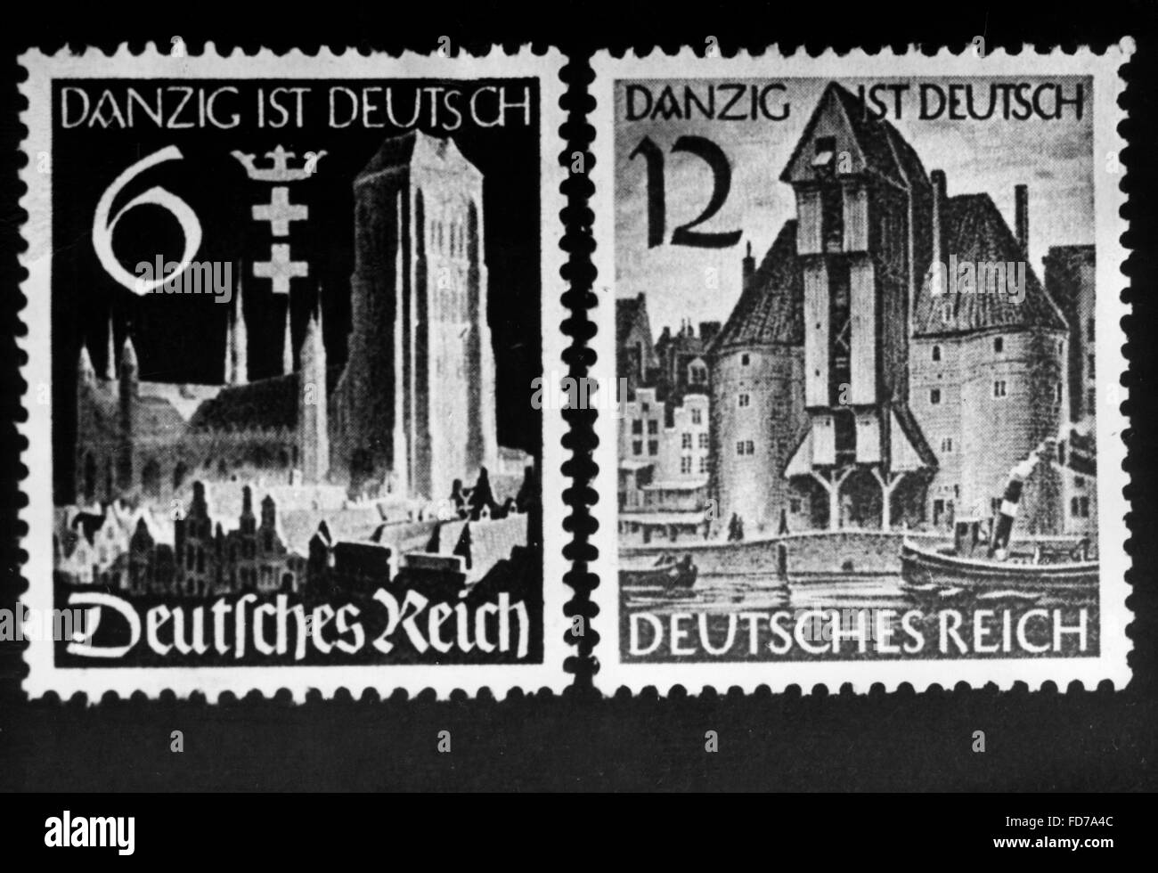 Stempel "Danzig ist Deutsch", 1939 Stockfoto