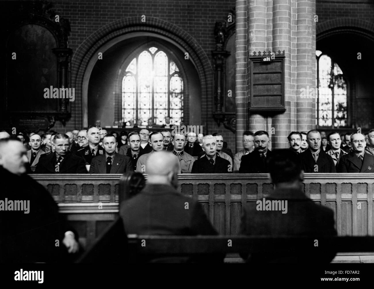 Evangelischer Gottesdienst in einer Kirche in Berlin, 1933 Stockfoto