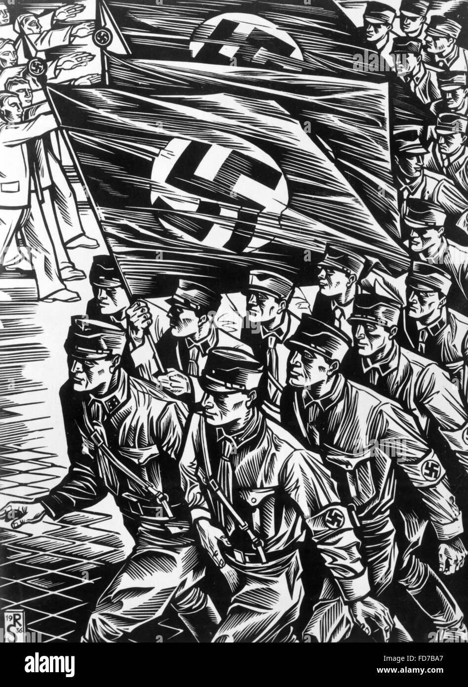Nationale sozialistische Kunst: NS-Propaganda Stockfoto