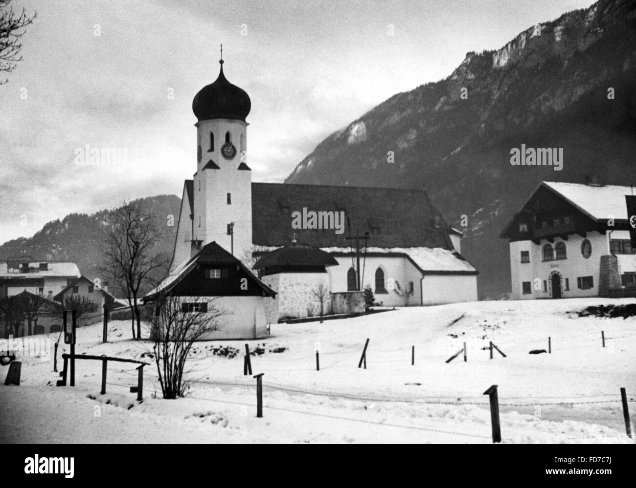 Kirche in Bischofswiesen, 1936 Stockfoto