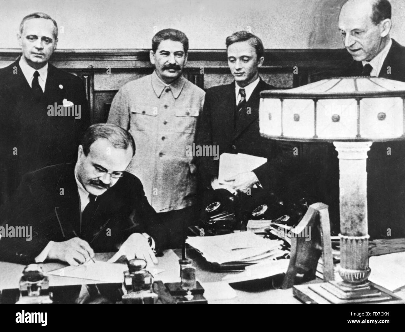 Unterzeichnung der Freundschaftspakt 28.09.1939 Molotow Stockfoto