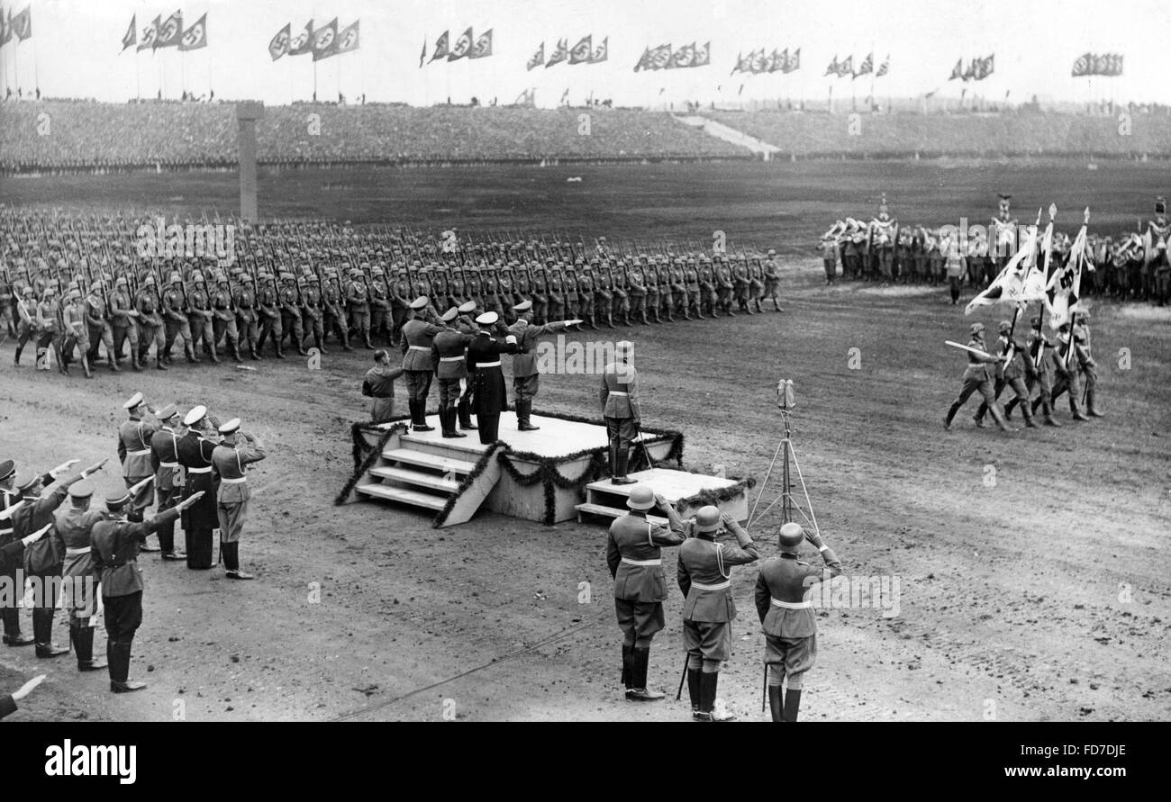 Militärparade auf den Tag der Wehrmacht, 1938 Stockfoto