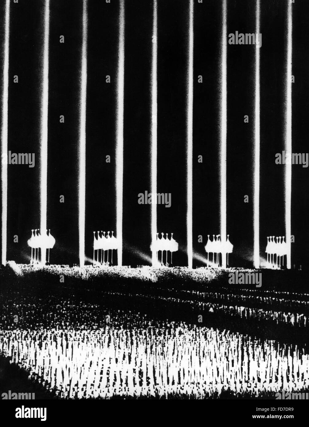 Kathedrale des Lichts an der Nürnberger Kundgebung 1937 Stockfoto