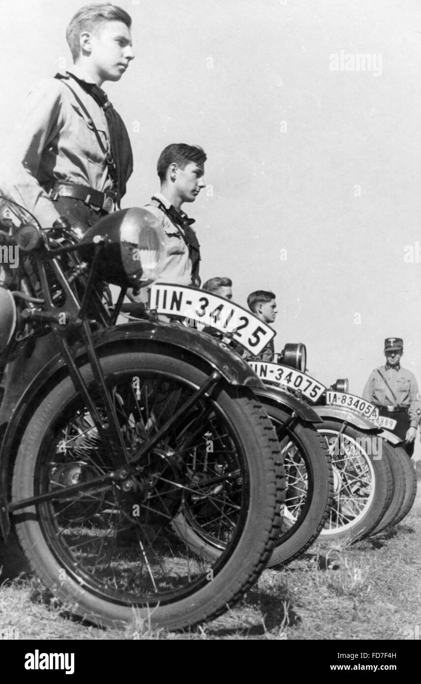 Motorisierte Hitler-Jugend, 1936 Stockfoto