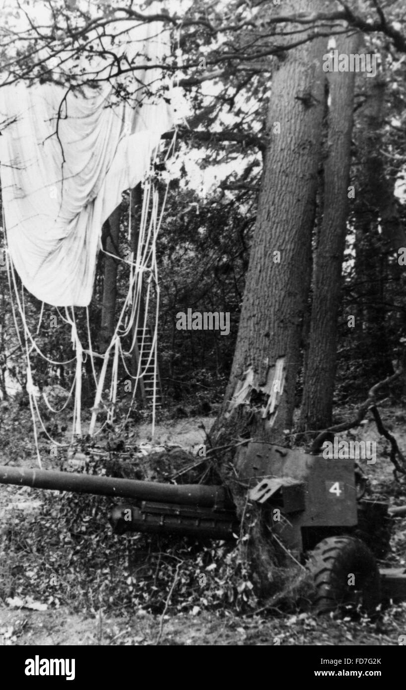 Britische Flak während der Landung in den Niederlanden 1944 airbone Stockfoto