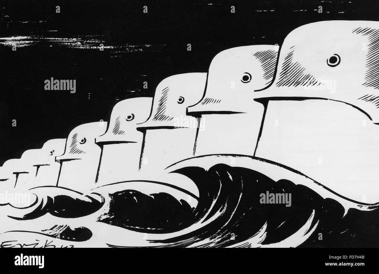 Deutsche Propaganda, die im Zusammenhang mit der Atlantikwall, 1943 Stockfoto