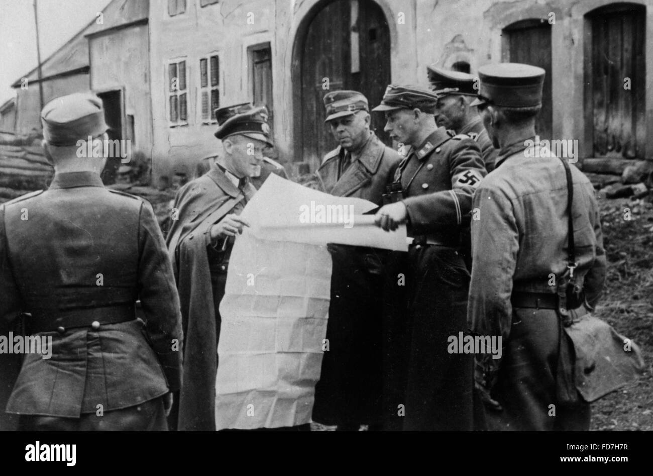 SA-Stabschef Schepmann an der Westfront 1944 Stockfoto