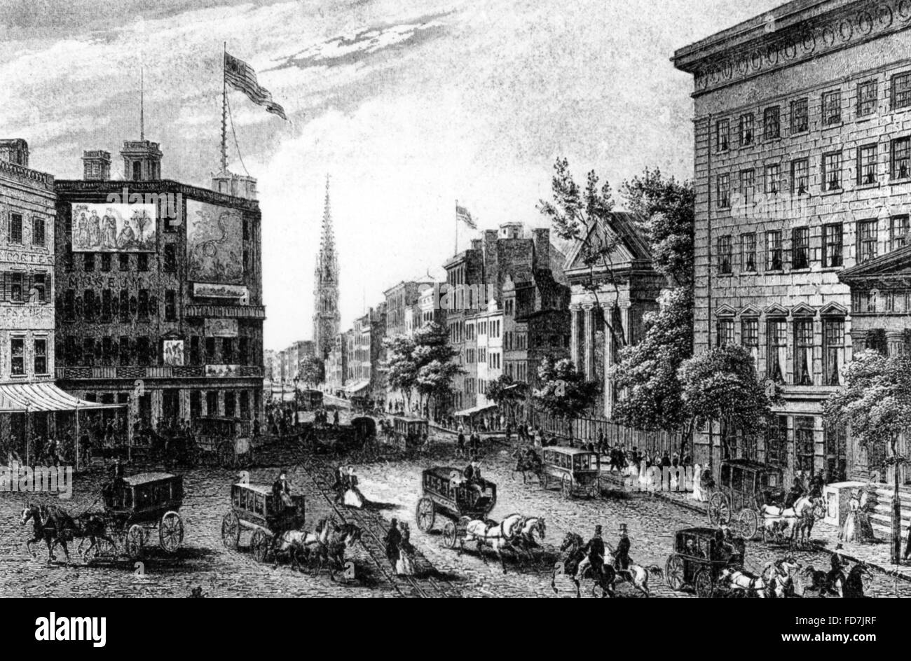 New York City um 1850 Stockfotografie Alamy