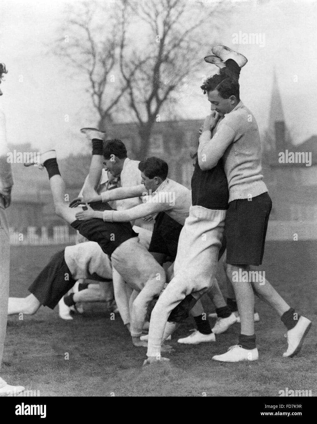 Schulsport in Großbritannien, 1936 Stockfoto