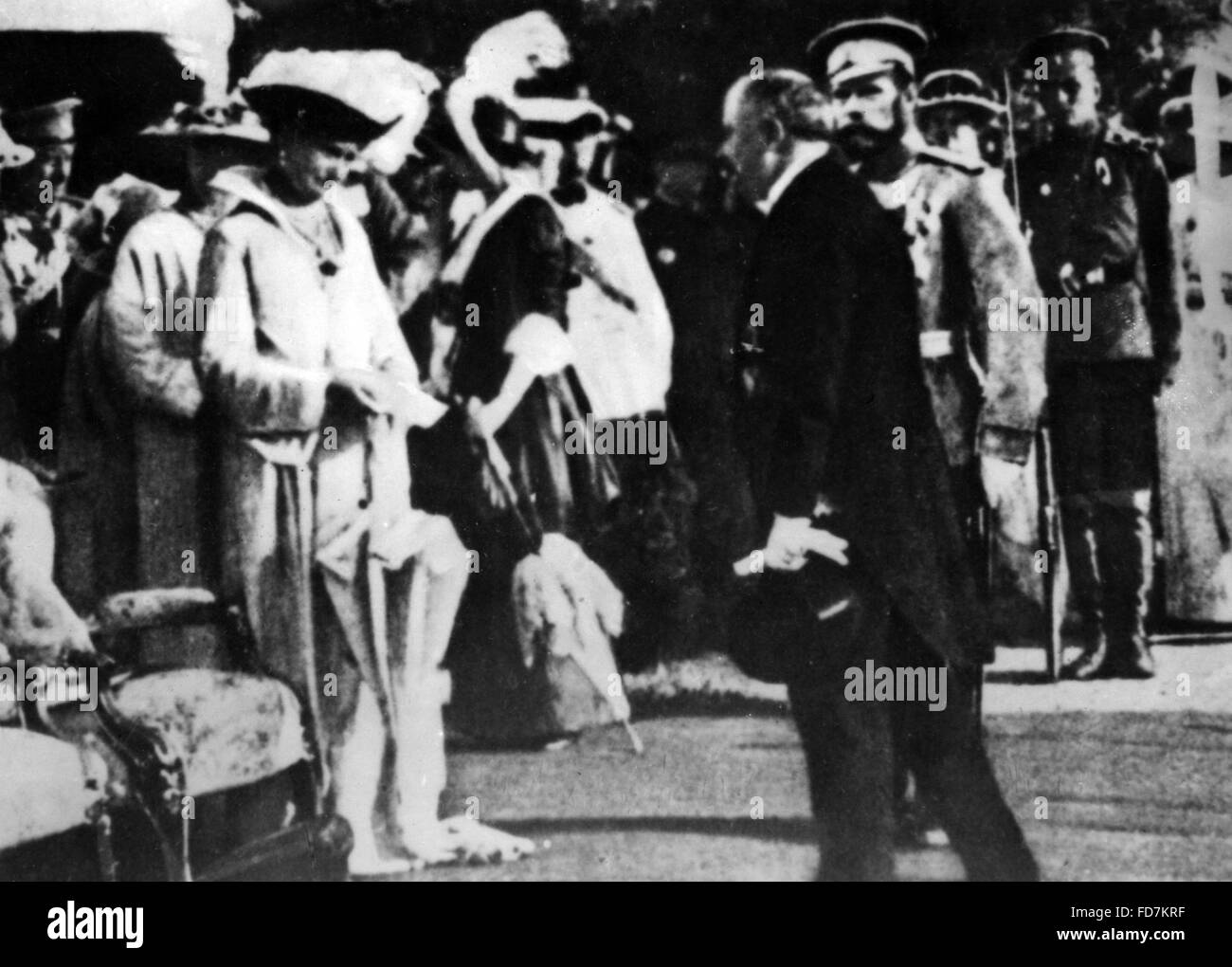 Raimond Poincare und der Zarin Alexandra Feodorovna, 1914 Stockfoto