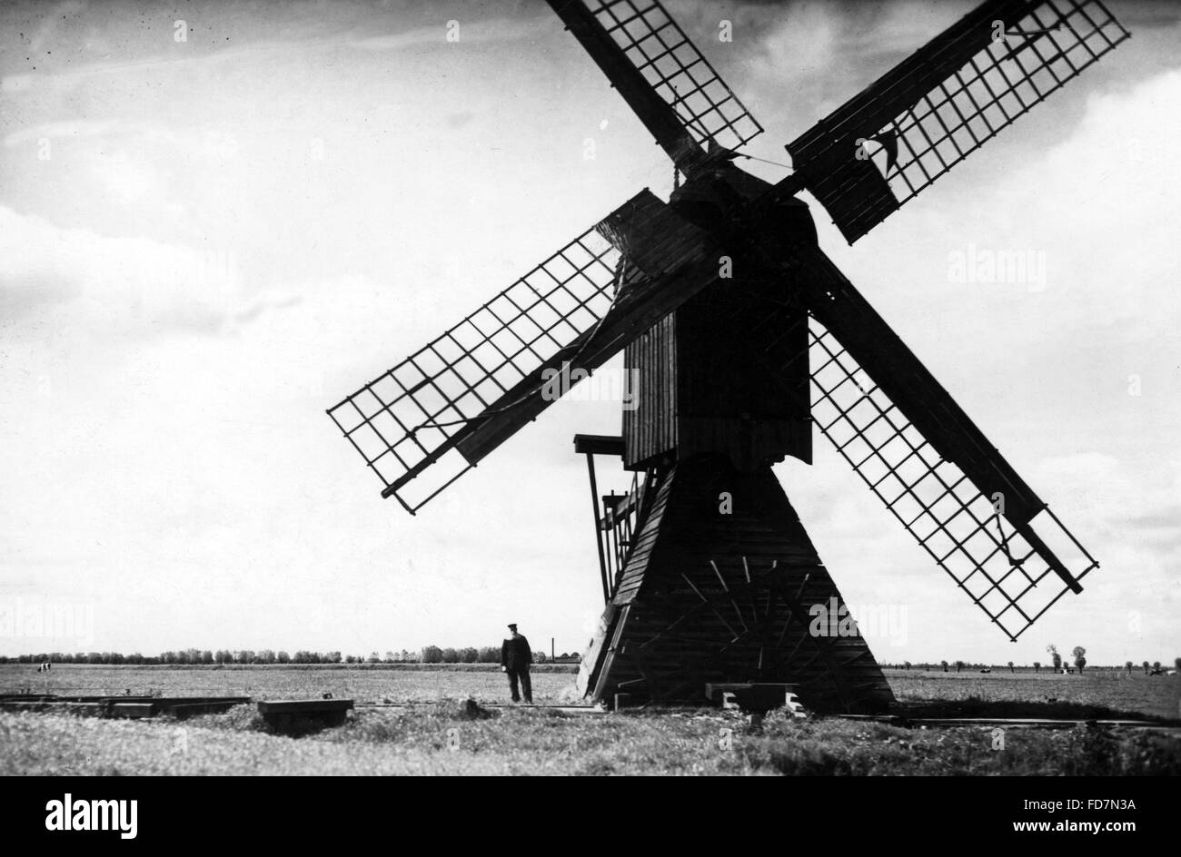 Windmühle in der Nähe von Danzig, 1936 Stockfoto