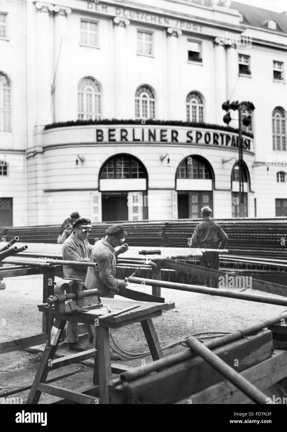 Der Sportpalast (Sportpalast) in Berlin, 1936 Stockfoto