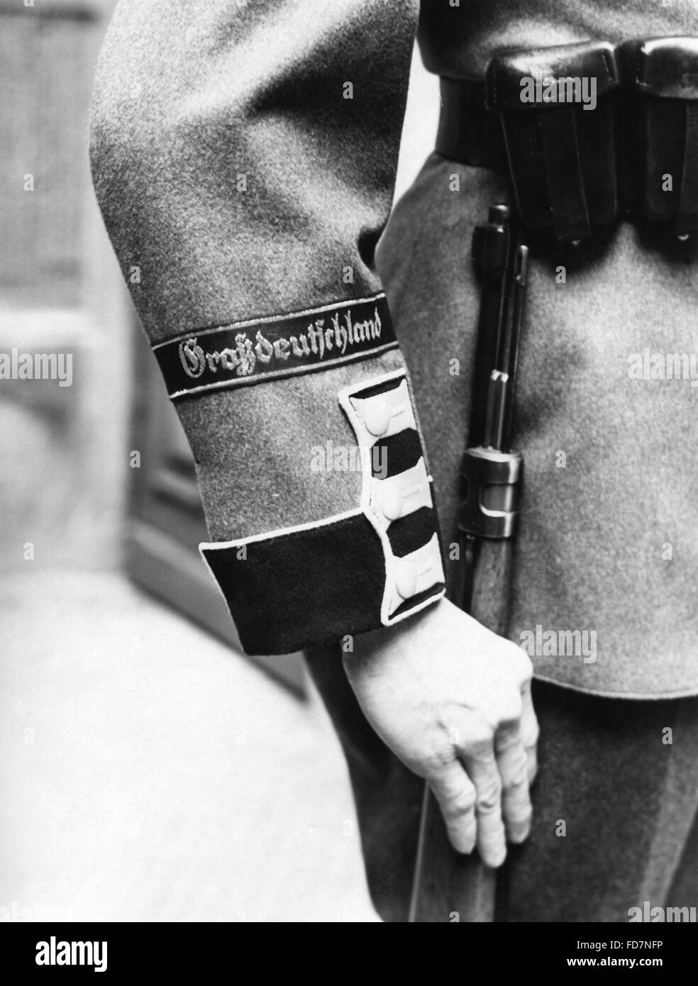 Detail der Uniform des Infanterie-Regiments "Grossdeutschland", 1939 Stockfoto