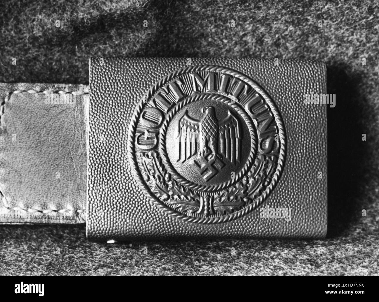 Nationales Emblem auf der Gürtelschnalle, 1936 Stockfoto