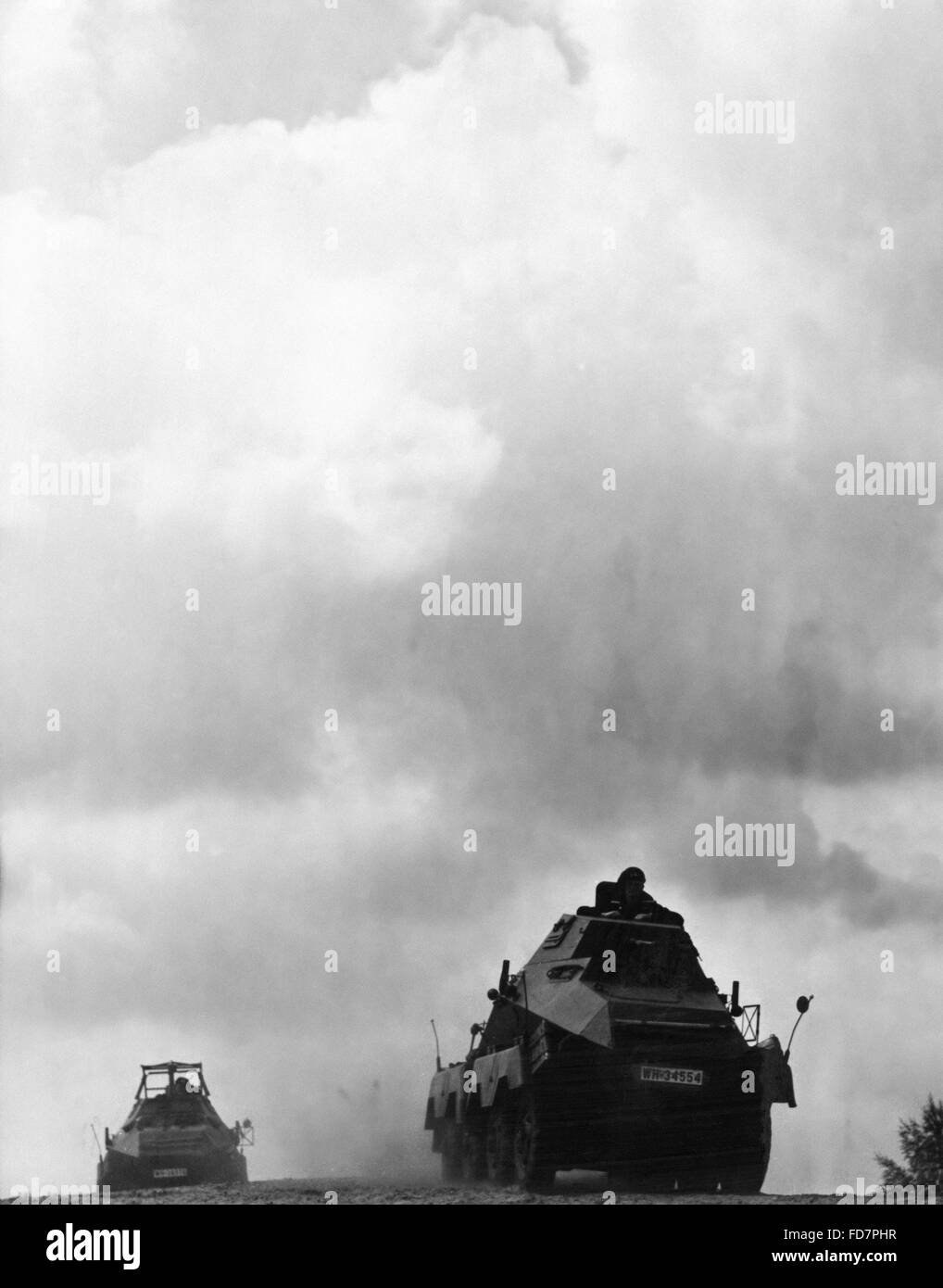 Armored Reconnaissance Car während eines Manövers in den 30er Jahren Stockfoto