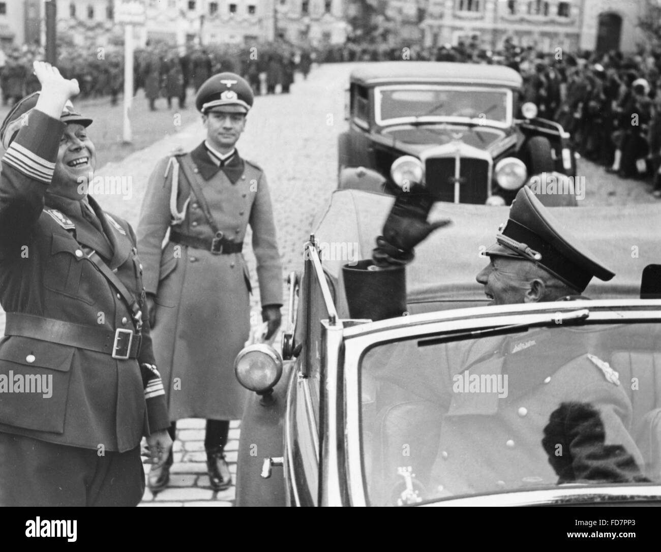 Generaloberst v. Bock auf th Eannexation aus dem Sudetenland 1938 Stockfoto