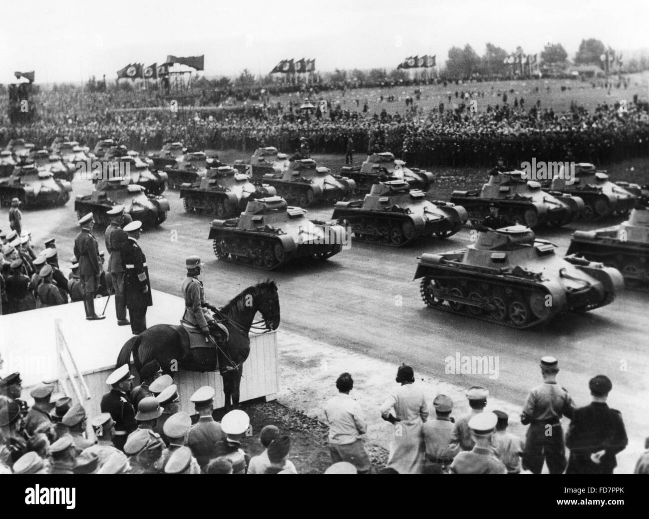 Parade der Wehrmacht bei der Rallye Nürnberg, 1936 Stockfoto