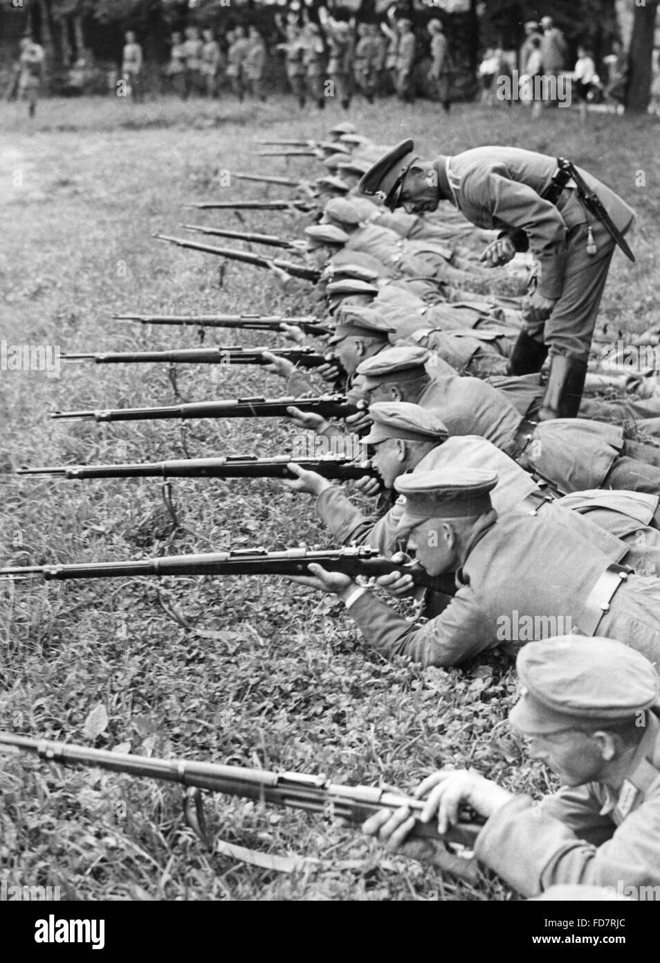 Schießtraining in der Wehrmacht Stockfoto