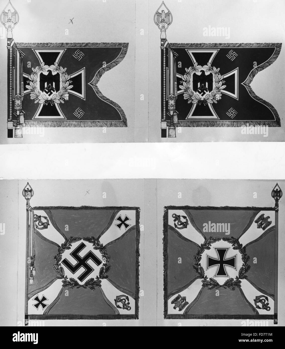 Neue Truppen Fahne für die deutsche Wehrmacht, 1936 Stockfoto