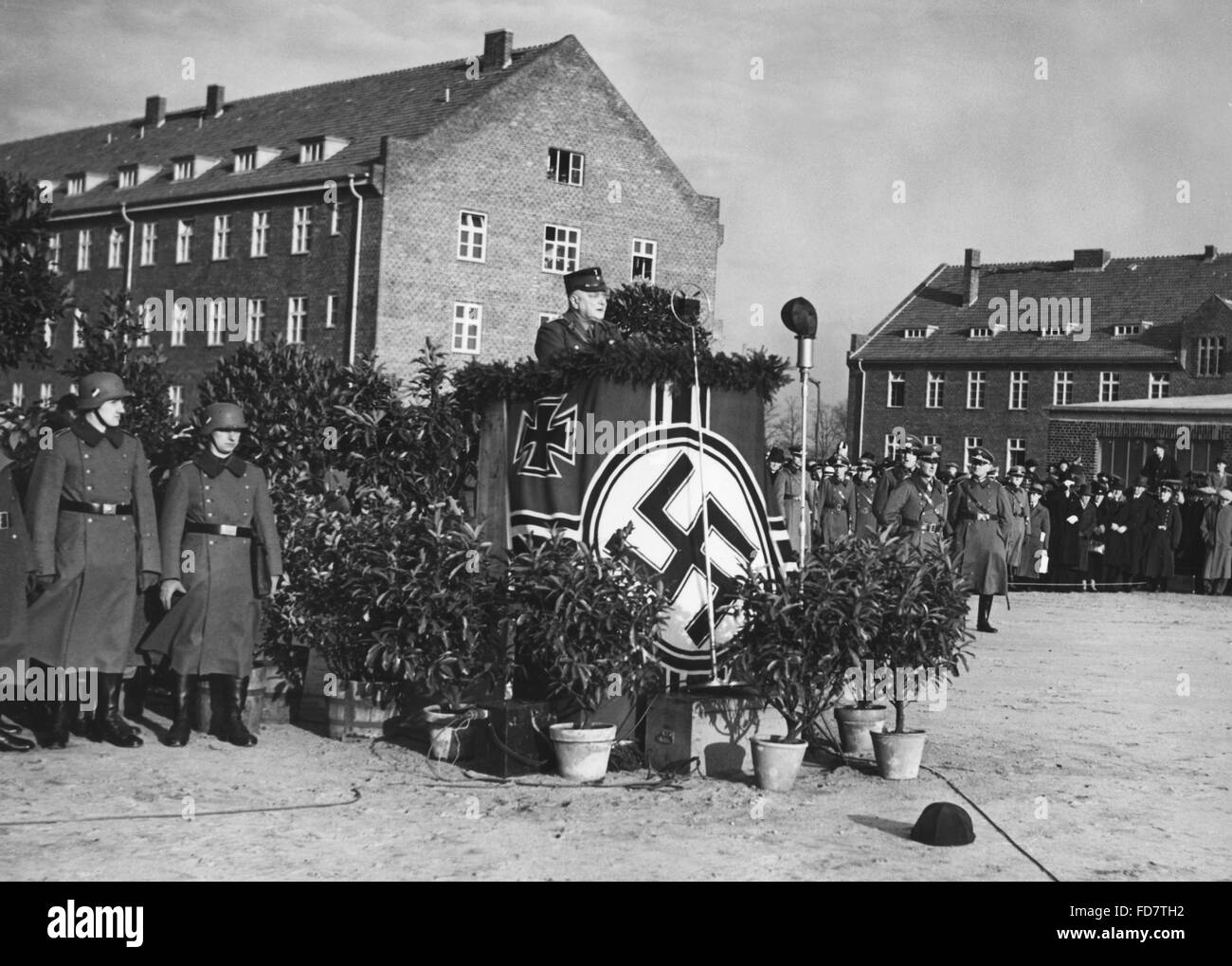 Adresse der Bürgermeister der Havel zu einer Einheit der Wehrmacht, 1935 Stockfoto