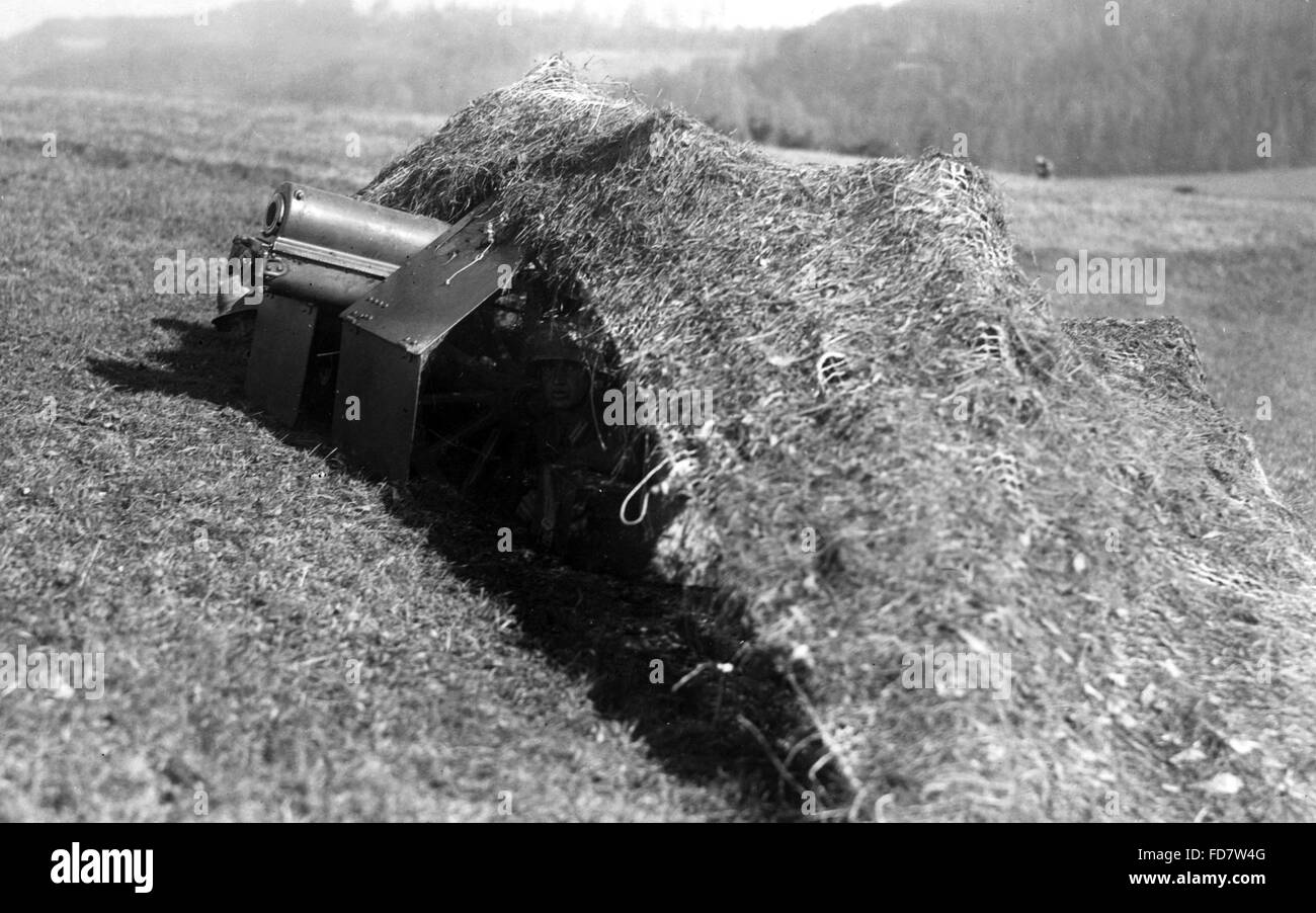 Manöver der Artillerie der Reichswehr in München Stockfoto