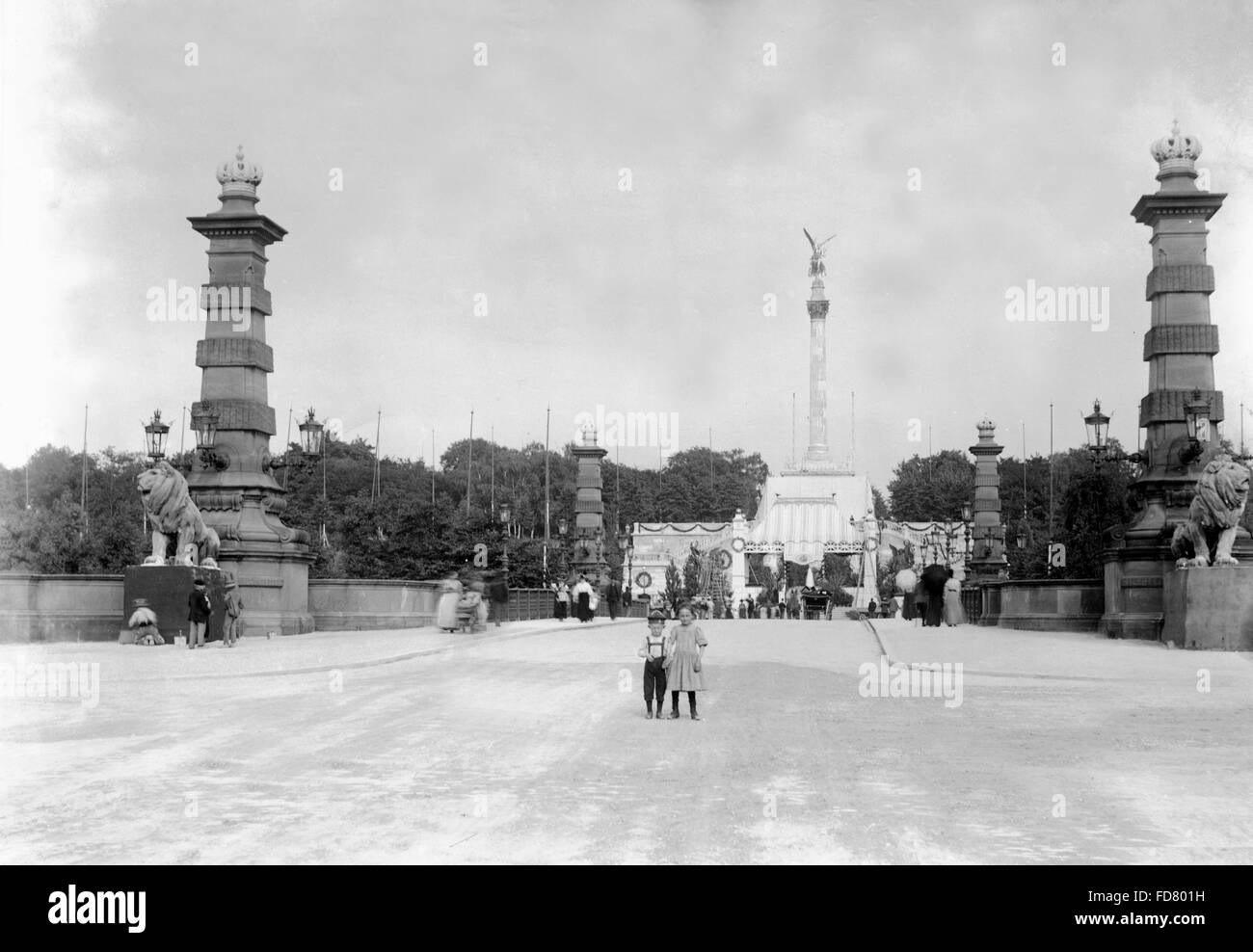 Einweihung der Friedensengel in München, 1899 Stockfoto