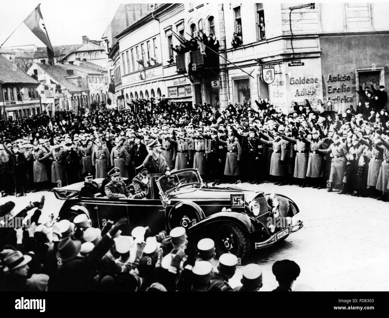 Adolf Hitler in Memel, 1939 Stockfoto