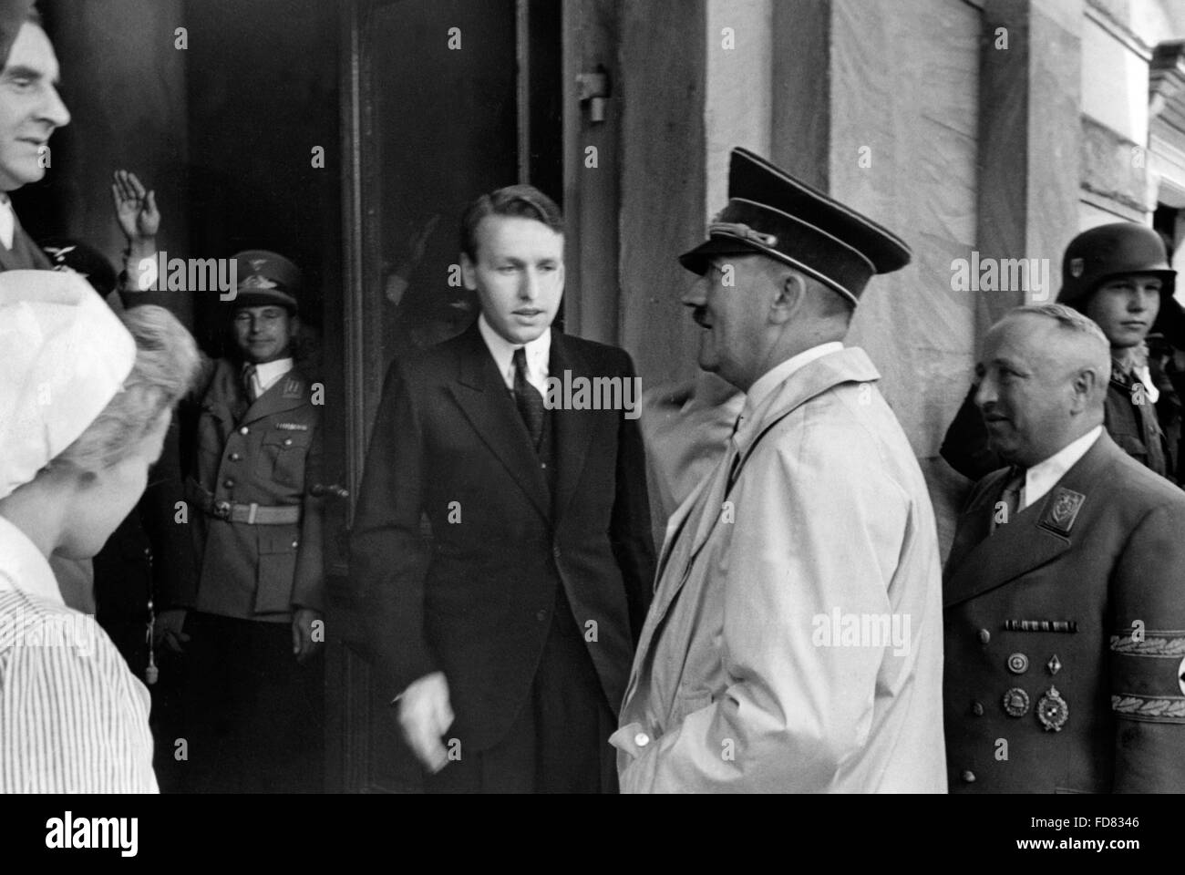 Adolf Hitler und Wieland Wagner, 1940 Stockfoto
