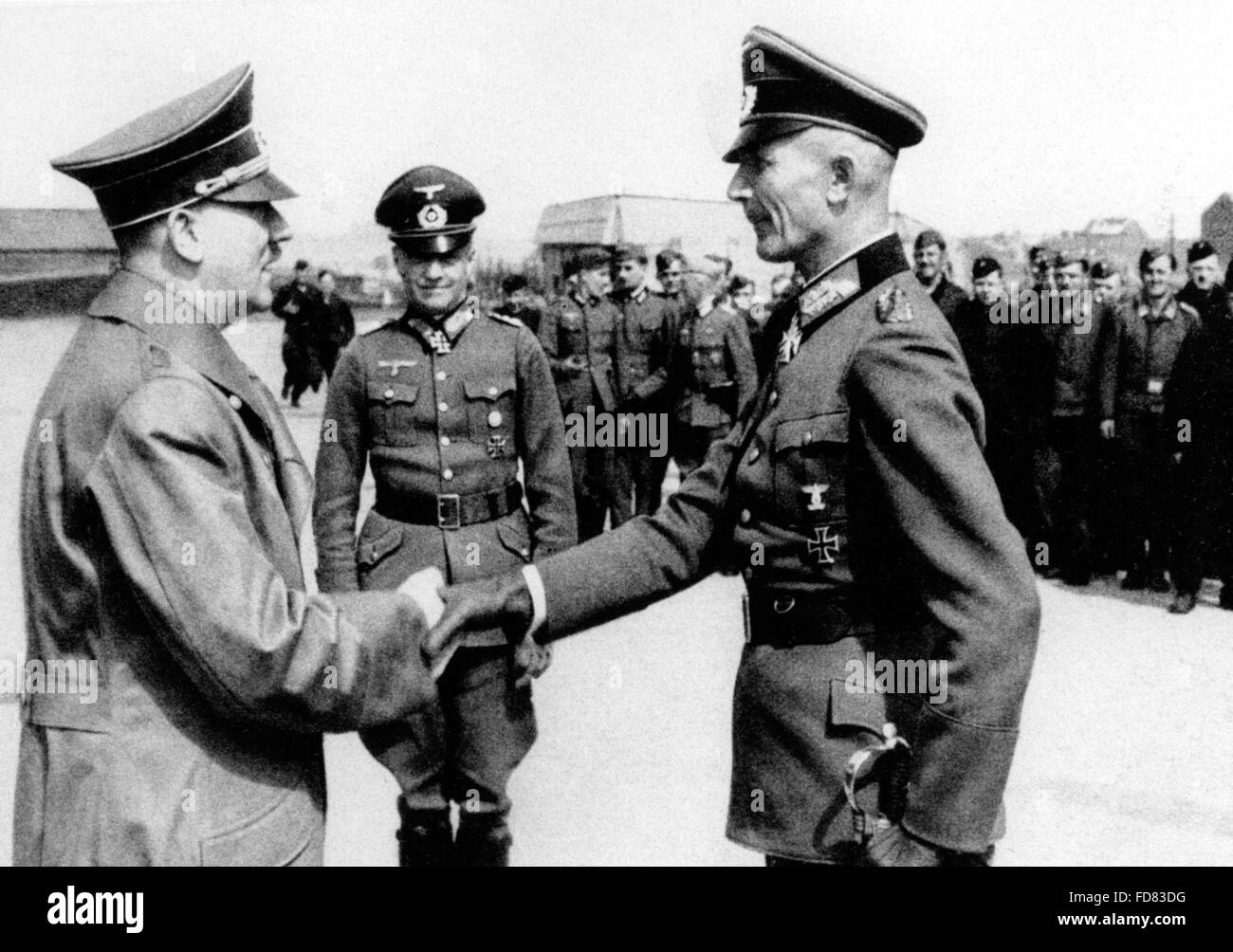 Adolf Hitler mit Walther von Brauchitsch und Fedor von Bock, 1940 Stockfoto