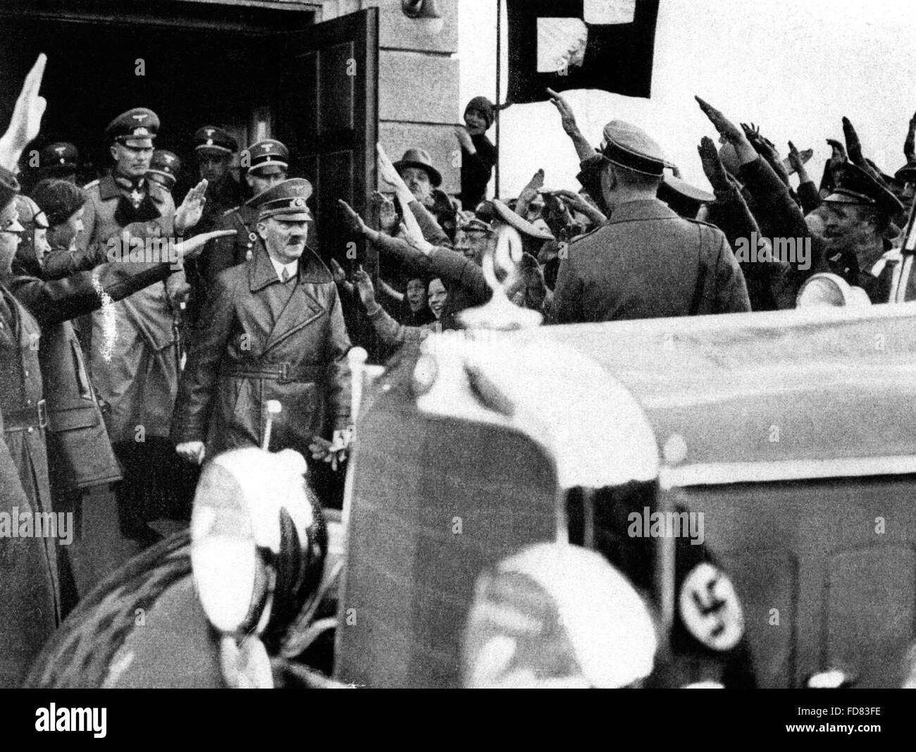 Adolf Hitler in Mühldorf am Inn, 1938 Stockfoto
