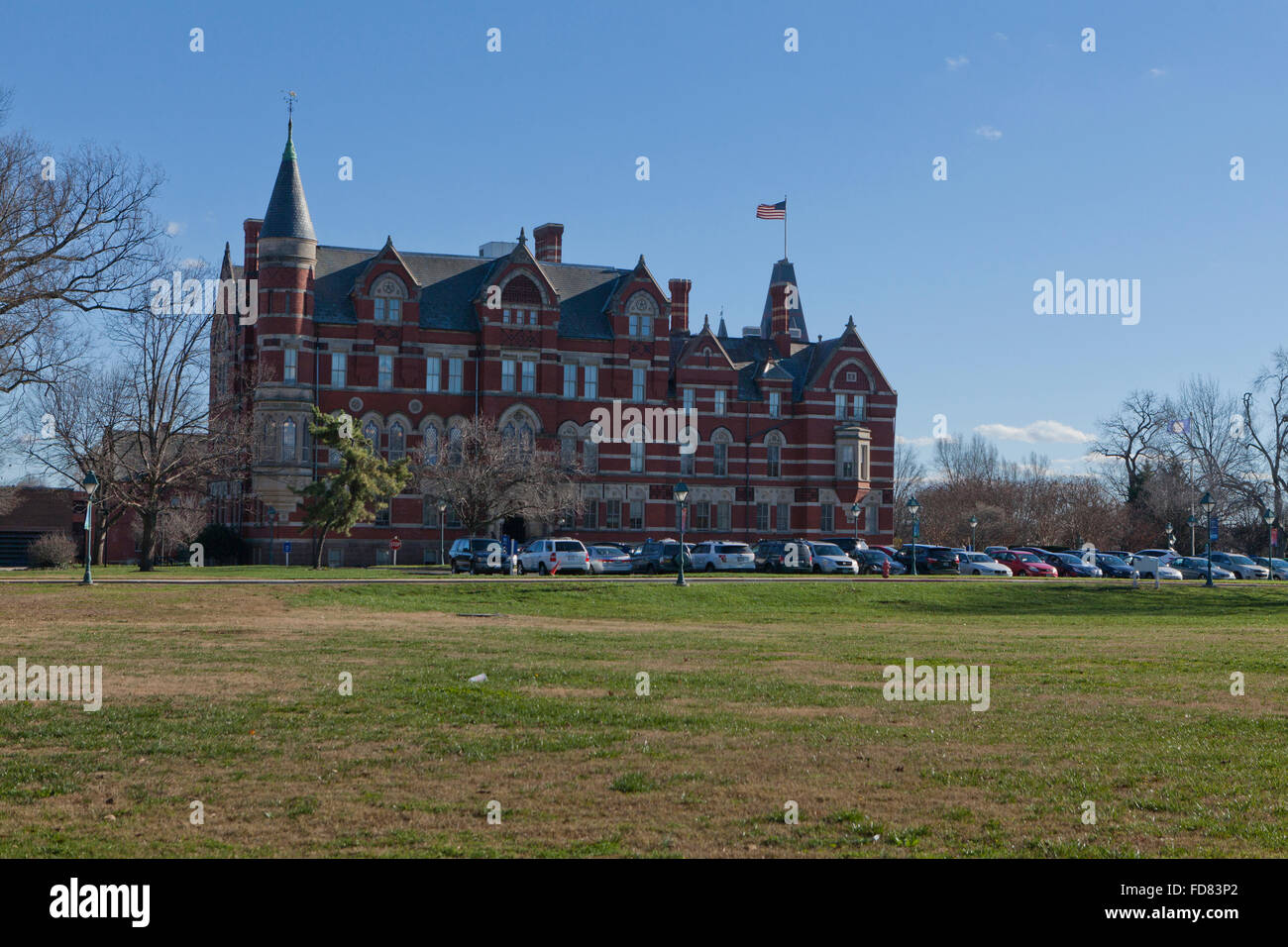 Der Gallaudet University für Gehörlose und Schwerhörige College Hall Gebäude - Washington, DC, USA Stockfoto