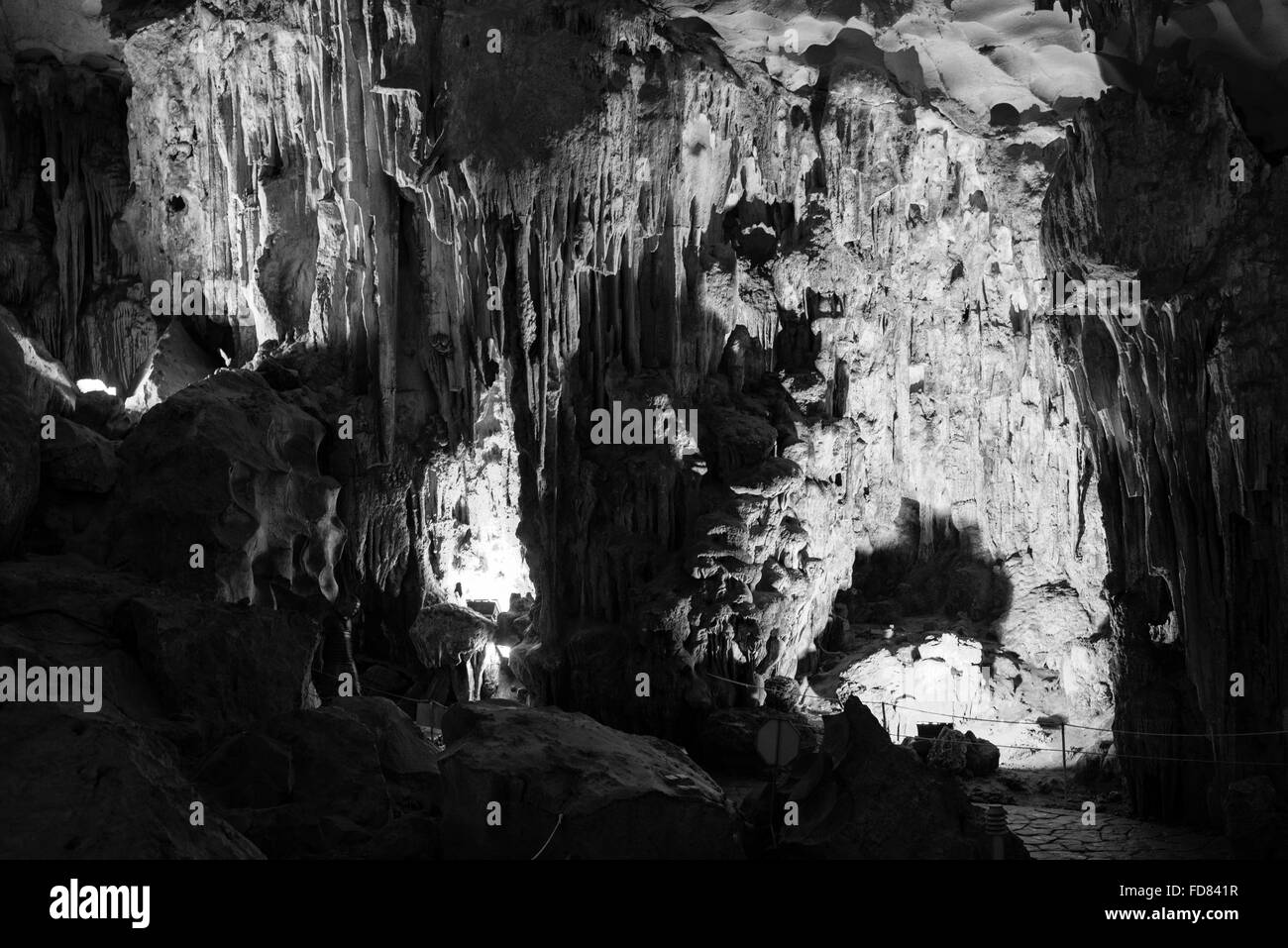 Überraschen Sie Höhlen, Halong Bucht, Vietnam Stockfoto