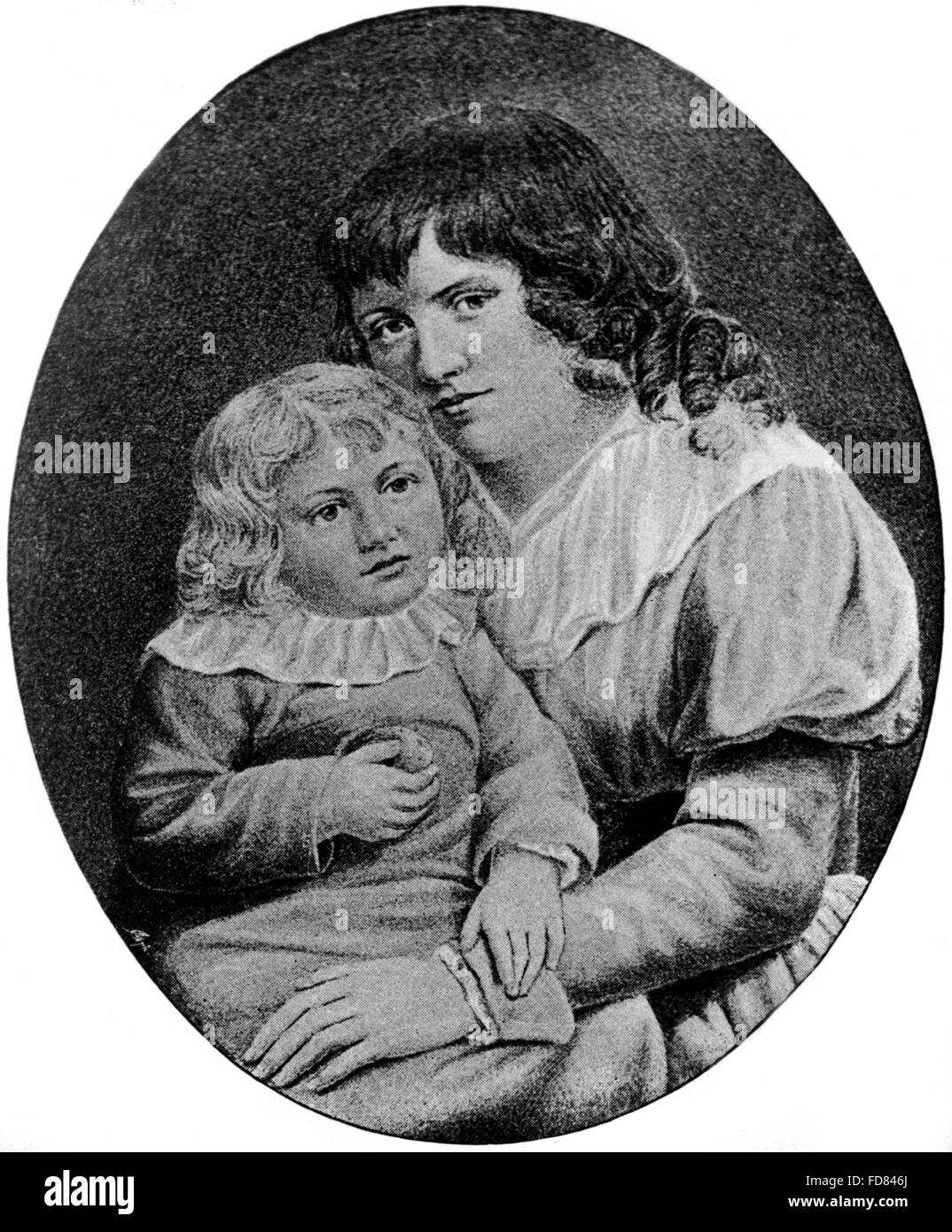 Christian August Vulpius mit seiner Schwester Christiane Stockfoto