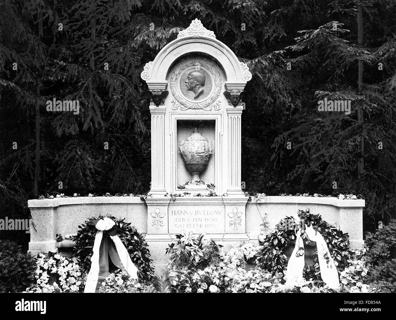 Denkmal für Hans von Buelow in Hamburg Stockfoto