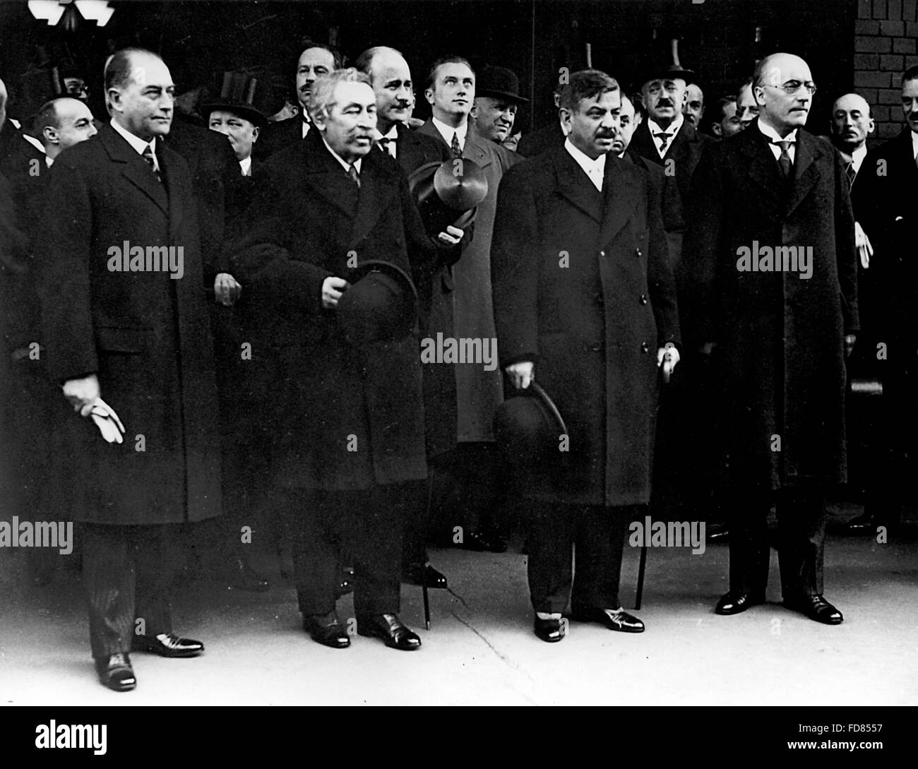 Julius Curtius, Aristide Briand, Pierre Laval und Heinrich Brüning, 1931 Stockfoto